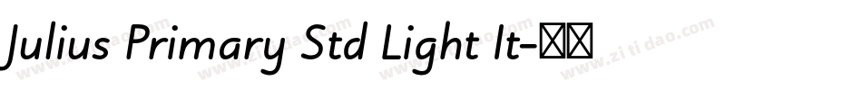Julius Primary Std Light It字体转换